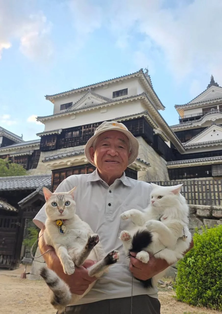 This Japanese Grandpa Has the Sweetest Photo Tradition With His Cats, And The Internet Can’t Get Enough